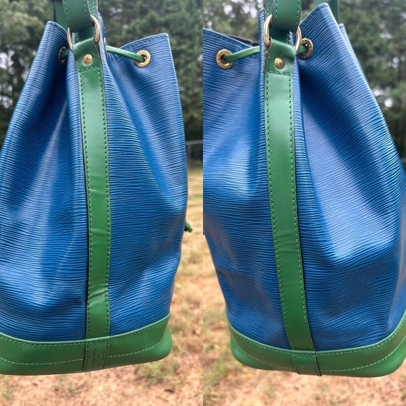 Louis Vuitton Noe Bucket Bag Bicolor Blue & Green Epi Leather with COA VI0953 - Picture 12 of 13